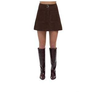 NEW TANYA TAYLOR fran mini skirt in chocolate